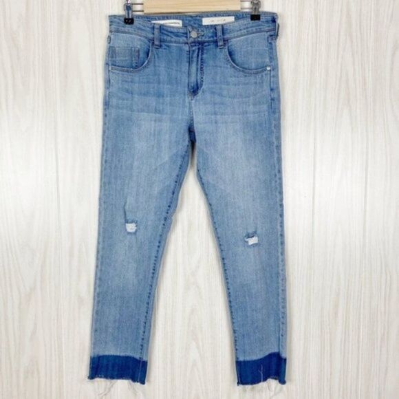 Anthropologie | Pilcro & The Letterpress |  Distressed Raw Hem Em Style Jeans - Picture 1 of 7